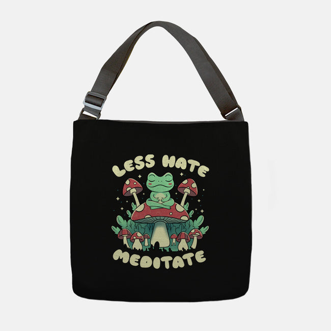 Less Hate Meditate-None-Adjustable Tote-Bag-tobefonseca