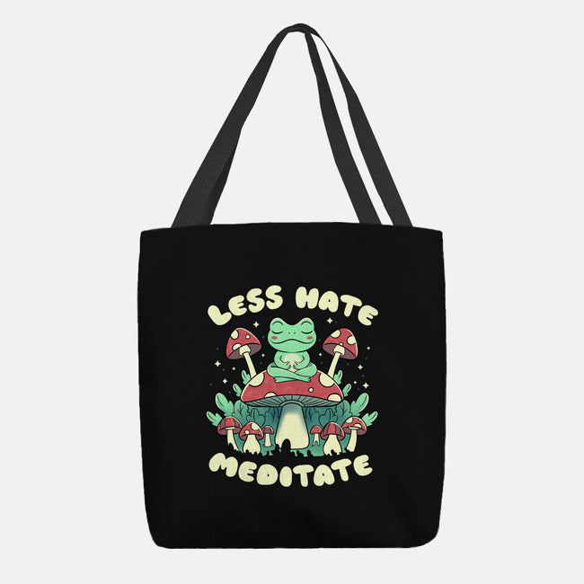 Less Hate Meditate-None-Basic Tote-Bag-tobefonseca