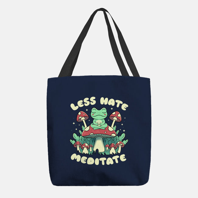 Less Hate Meditate-None-Basic Tote-Bag-tobefonseca