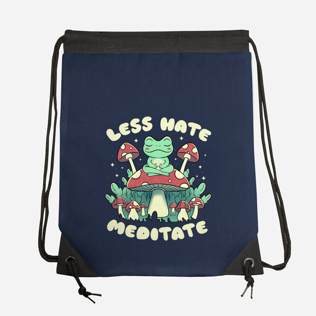 Less Hate Meditate-None-Drawstring-Bag-tobefonseca