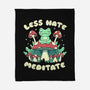 Less Hate Meditate-None-Fleece-Blanket-tobefonseca
