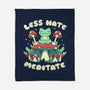 Less Hate Meditate-None-Fleece-Blanket-tobefonseca