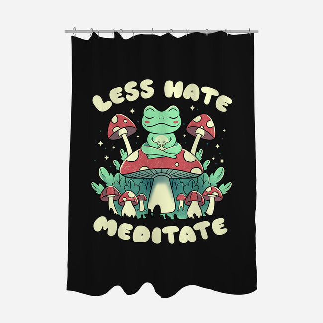 Less Hate Meditate-None-Polyester-Shower Curtain-tobefonseca