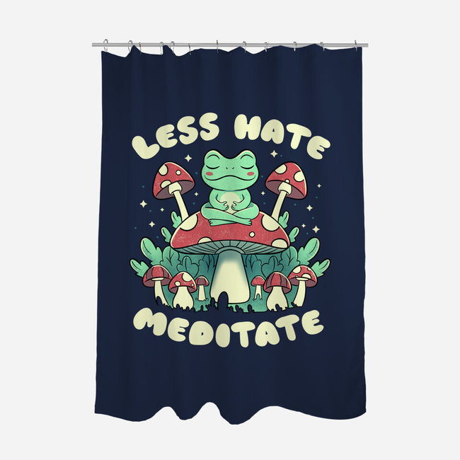 Less Hate Meditate-None-Polyester-Shower Curtain-tobefonseca