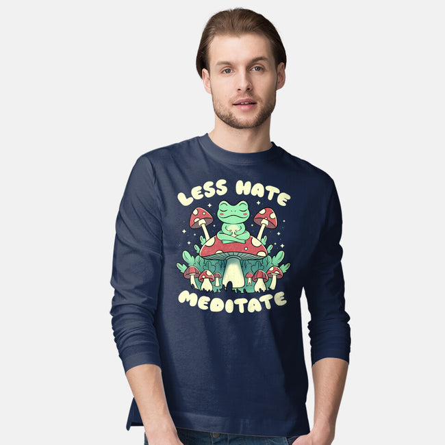 Less Hate Meditate-Mens-Long Sleeved-Tee-tobefonseca