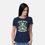 Less Hate Meditate-Womens-Basic-Tee-tobefonseca