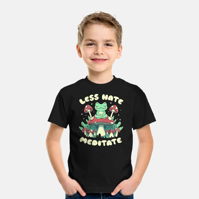 Less Hate Meditate-Youth-Basic-Tee-tobefonseca