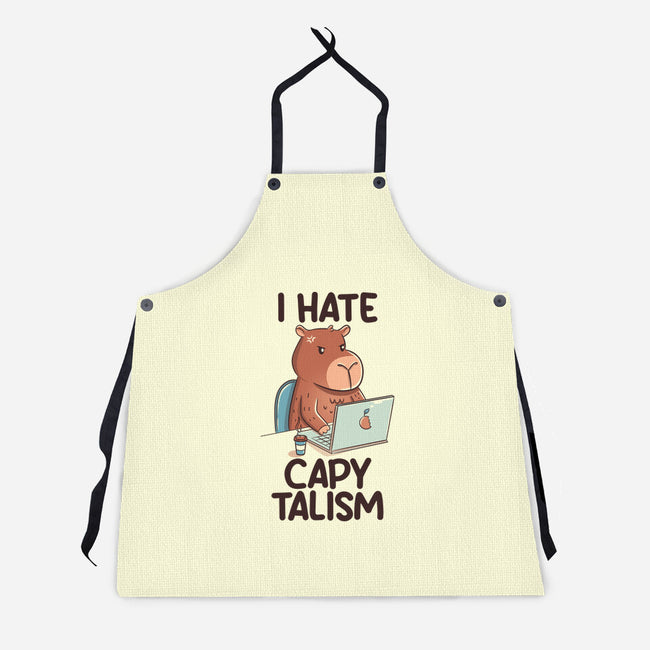 I Hate CapyTalism-Unisex-Kitchen-Apron-tobefonseca