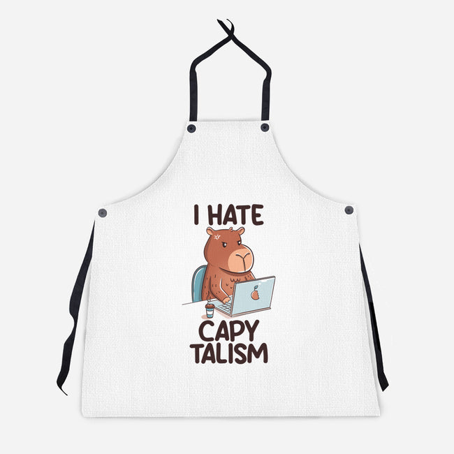 I Hate CapyTalism-Unisex-Kitchen-Apron-tobefonseca