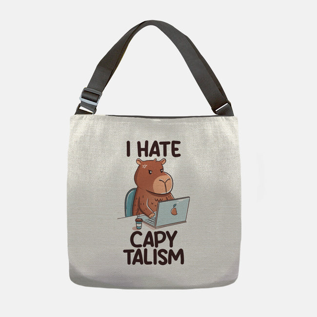 I Hate CapyTalism-None-Adjustable Tote-Bag-tobefonseca