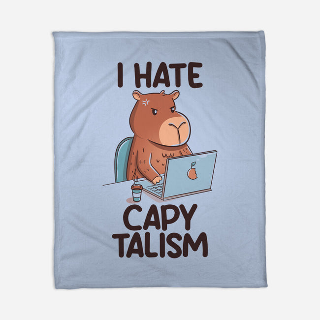 I Hate CapyTalism-None-Fleece-Blanket-tobefonseca