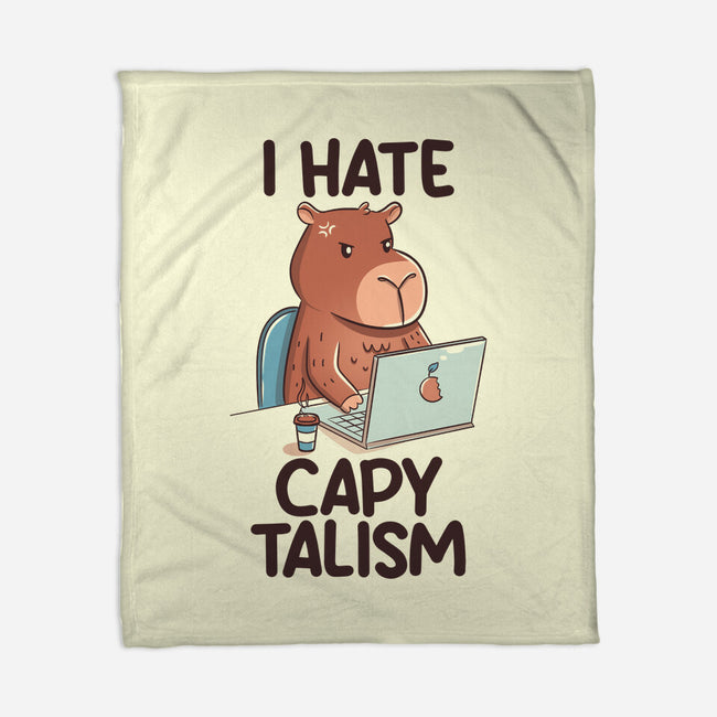 I Hate CapyTalism-None-Fleece-Blanket-tobefonseca