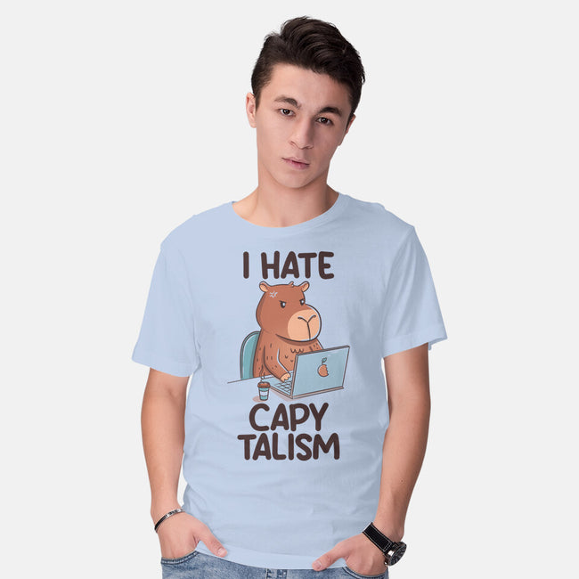 I Hate CapyTalism-Mens-Basic-Tee-tobefonseca