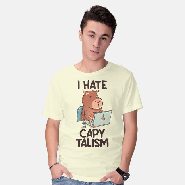 I Hate CapyTalism-Mens-Basic-Tee-tobefonseca
