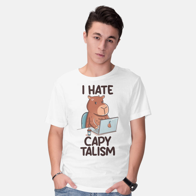 I Hate CapyTalism-Mens-Basic-Tee-tobefonseca