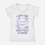 I Am The Prettiest Flower-Womens-V-Neck-Tee-tobefonseca