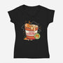 Capy Noodles-Womens-V-Neck-Tee-tobefonseca