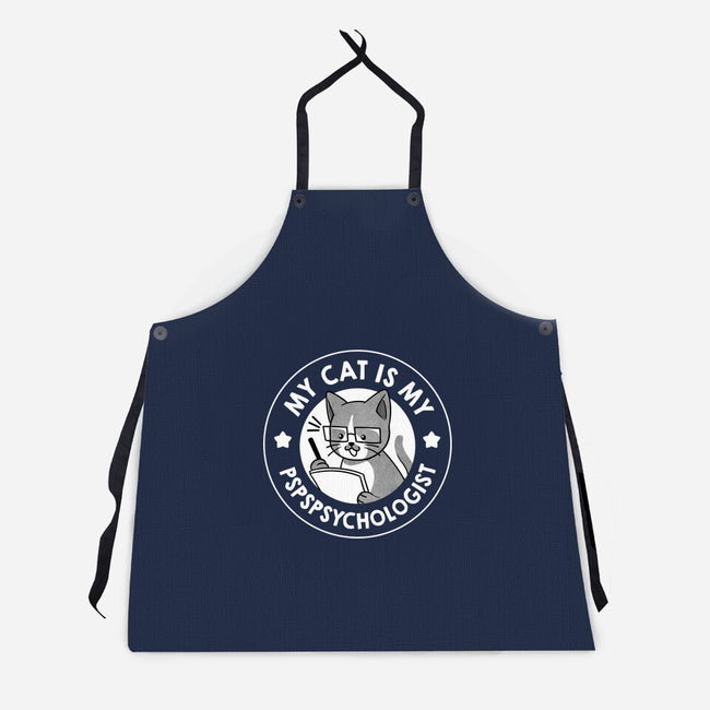 My Cat Is My Pspspsychologist-Unisex-Kitchen-Apron-tobefonseca