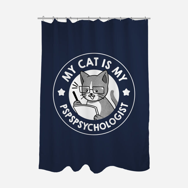 My Cat Is My Pspspsychologist-None-Polyester-Shower Curtain-tobefonseca