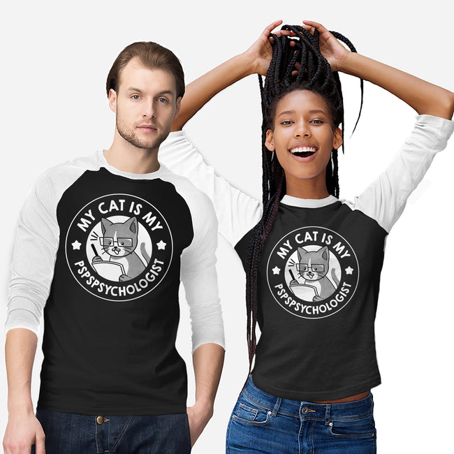 My Cat Is My Pspspsychologist-Unisex-Baseball-Tee-tobefonseca