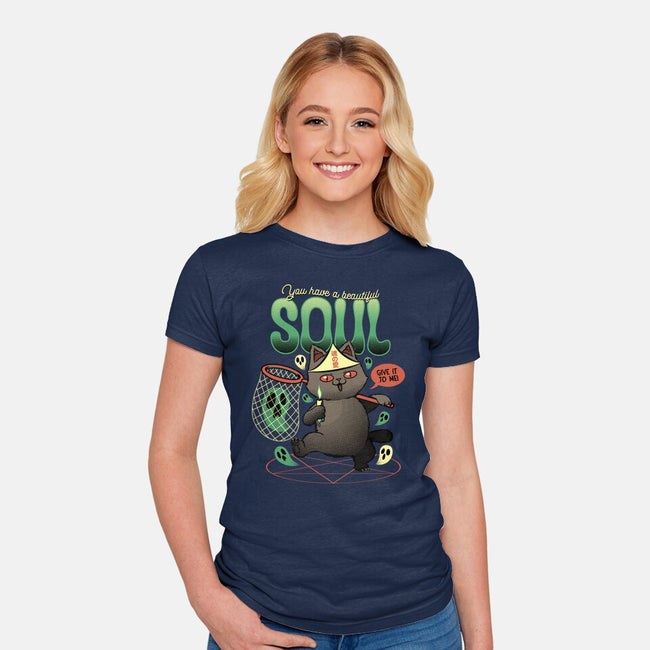 Give Me Your Beautiful Soul-Womens-Fitted-Tee-tobefonseca