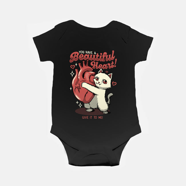 You Have A Beautiful Heart Cat-Baby-Basic-Onesie-tobefonseca