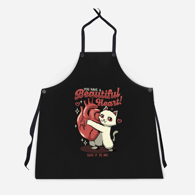 You Have A Beautiful Heart Cat-Unisex-Kitchen-Apron-tobefonseca