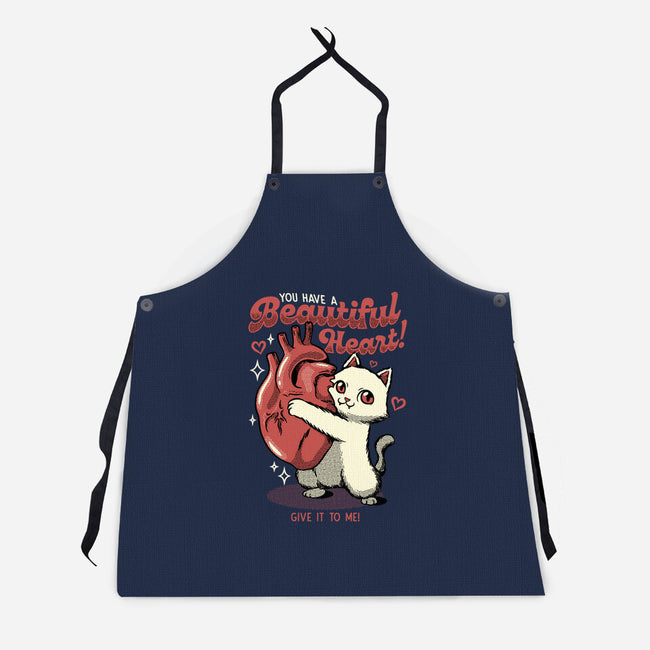 You Have A Beautiful Heart Cat-Unisex-Kitchen-Apron-tobefonseca