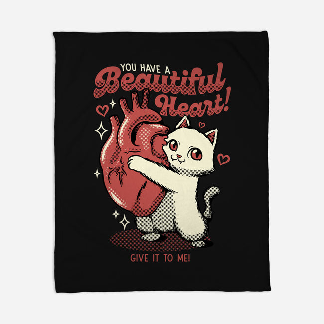 You Have A Beautiful Heart Cat-None-Fleece-Blanket-tobefonseca