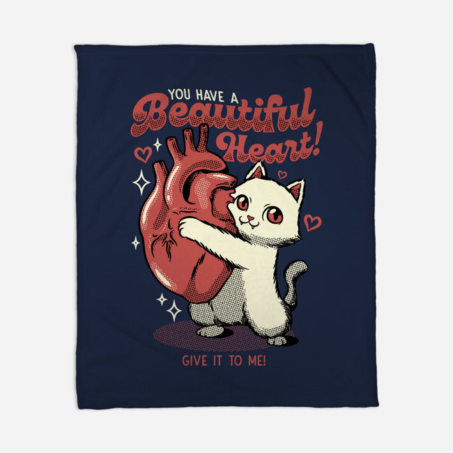 You Have A Beautiful Heart Cat-None-Fleece-Blanket-tobefonseca