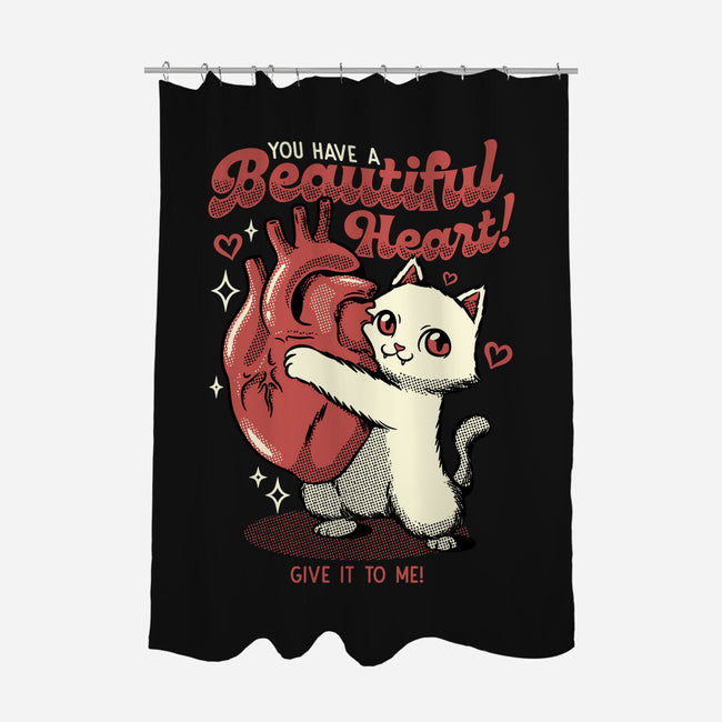 You Have A Beautiful Heart Cat-None-Polyester-Shower Curtain-tobefonseca