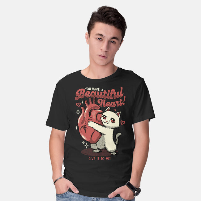 You Have A Beautiful Heart Cat-Mens-Basic-Tee-tobefonseca