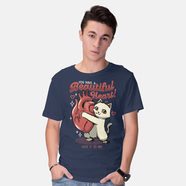 You Have A Beautiful Heart Cat-Mens-Basic-Tee-tobefonseca