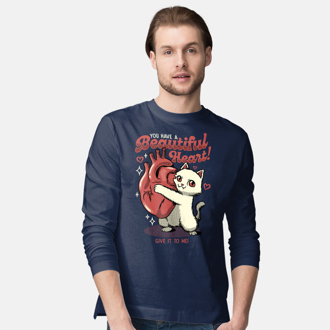 You Have A Beautiful Heart Cat-Mens-Long Sleeved-Tee-tobefonseca