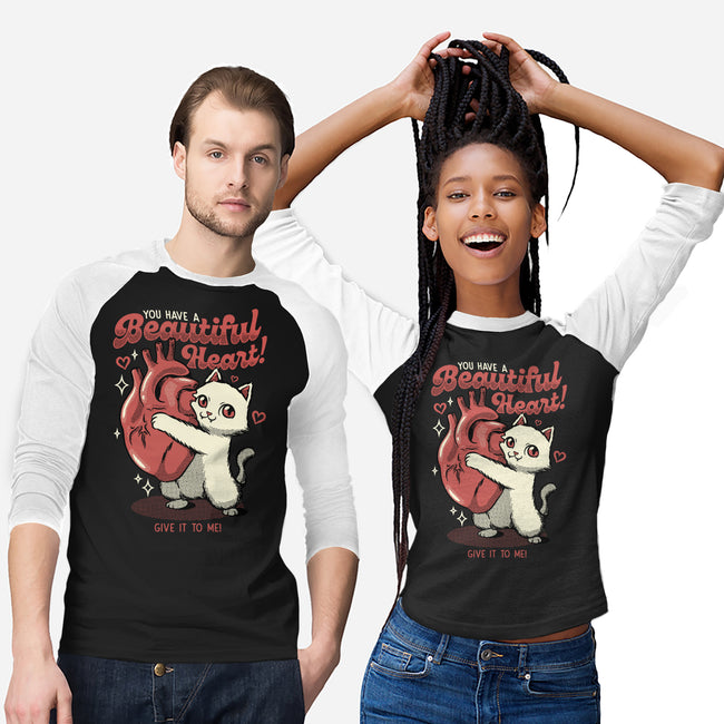 You Have A Beautiful Heart Cat-Unisex-Baseball-Tee-tobefonseca