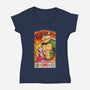 Sexy Bowser-Womens-V-Neck-Tee-Millersshoryotombo
