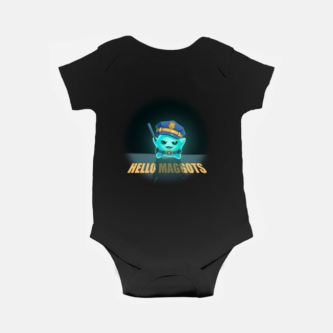 Hello Maggots-Baby-Basic-Onesie-Millersshoryotombo