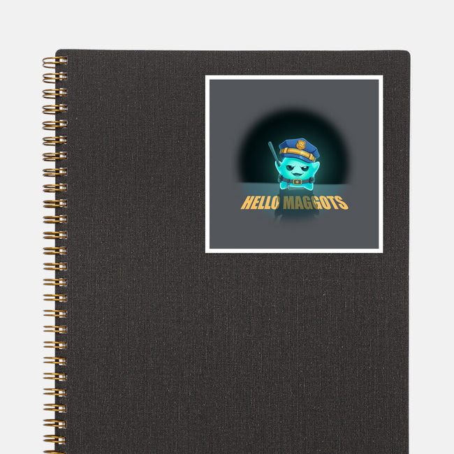 Hello Maggots-None-Glossy-Sticker-Millersshoryotombo