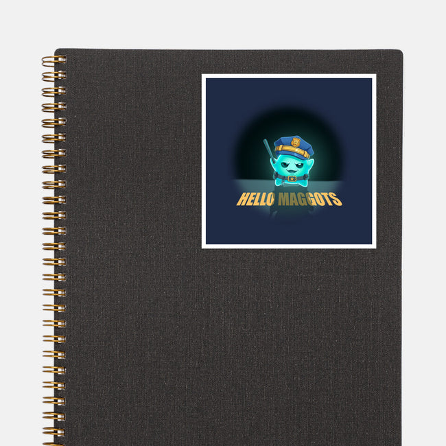 Hello Maggots-None-Glossy-Sticker-Millersshoryotombo