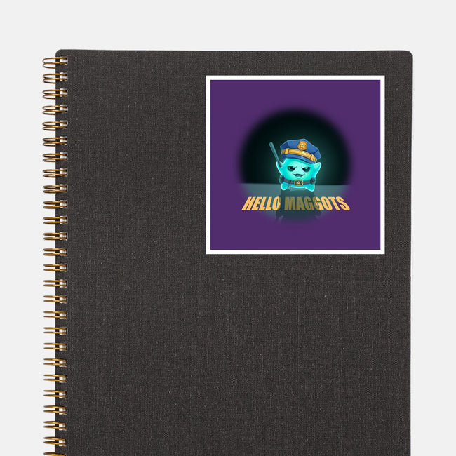 Hello Maggots-None-Glossy-Sticker-Millersshoryotombo