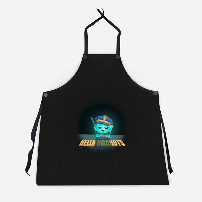 Hello Maggots-Unisex-Kitchen-Apron-Millersshoryotombo