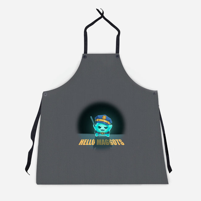 Hello Maggots-Unisex-Kitchen-Apron-Millersshoryotombo