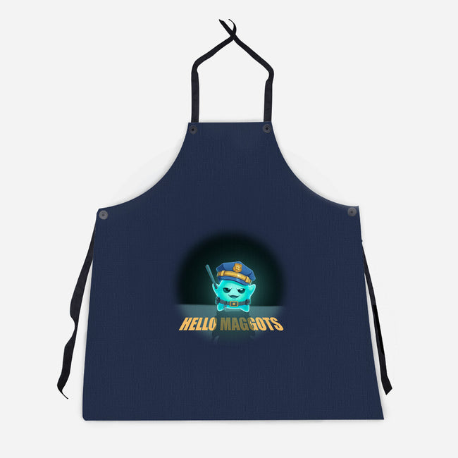 Hello Maggots-Unisex-Kitchen-Apron-Millersshoryotombo