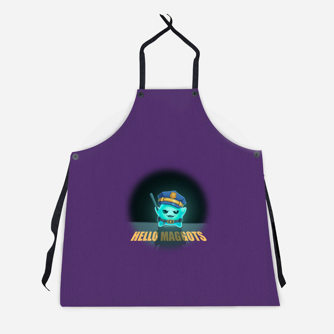 Hello Maggots-Unisex-Kitchen-Apron-Millersshoryotombo