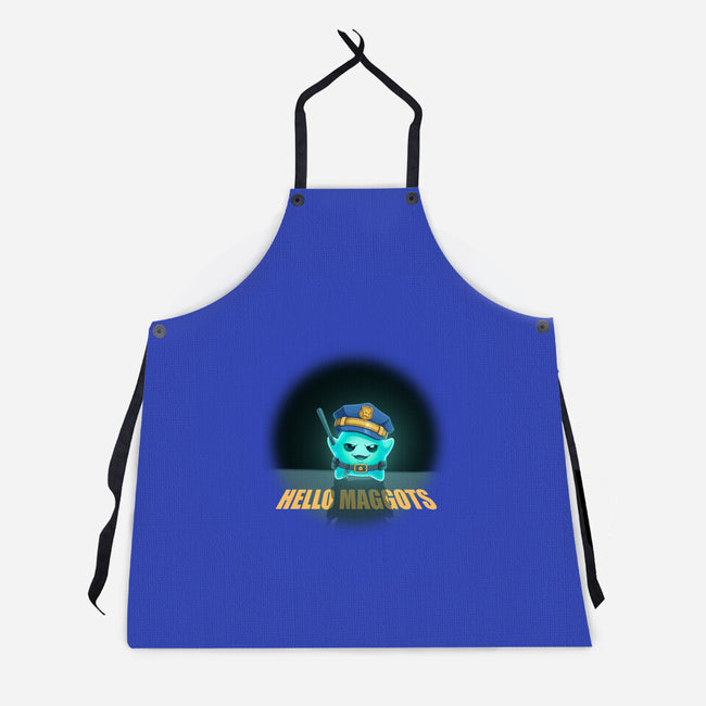 Hello Maggots-Unisex-Kitchen-Apron-Millersshoryotombo