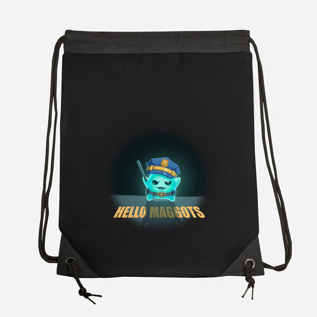 Hello Maggots-None-Drawstring-Bag-Millersshoryotombo