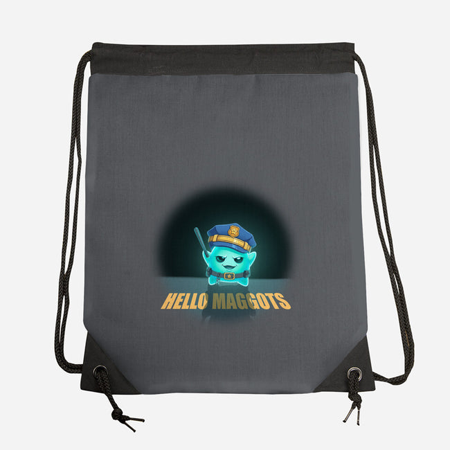 Hello Maggots-None-Drawstring-Bag-Millersshoryotombo