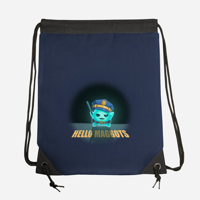 Hello Maggots-None-Drawstring-Bag-Millersshoryotombo