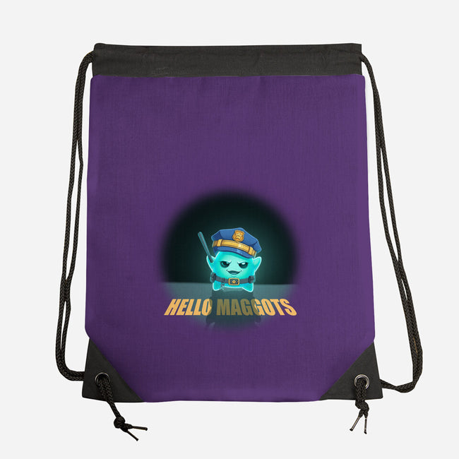 Hello Maggots-None-Drawstring-Bag-Millersshoryotombo