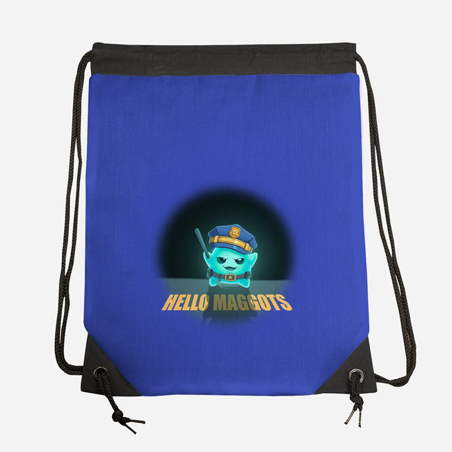 Hello Maggots-None-Drawstring-Bag-Millersshoryotombo